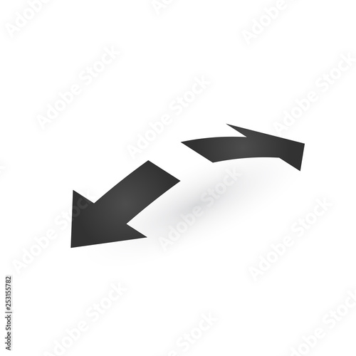 Directional 3d two opposite...