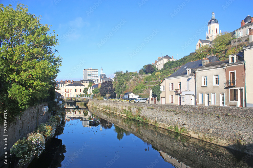 Fototapeta premium Segre town by the River Oudon, France