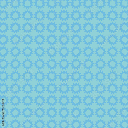 seamless blue pattern with flowers