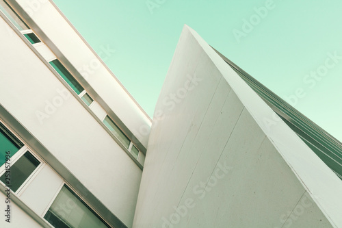 Urban architecture. Close up of an office building facade.