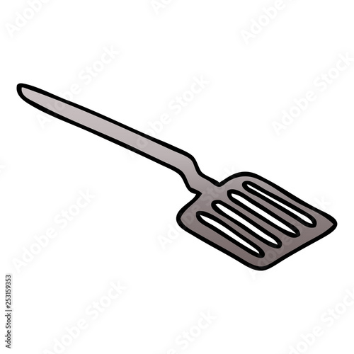 quirky gradient shaded cartoon spatula