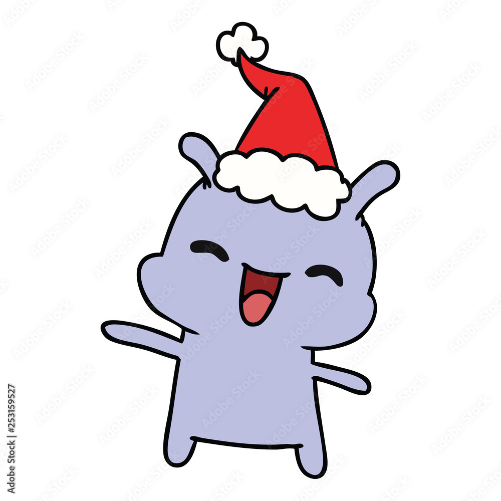 christmas cartoon of kawaii alien christmas cartoon of kawaii alien