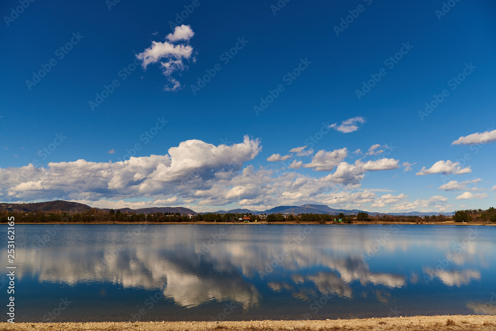 Obraz premium Lake schwarzl near Graz in Austria.