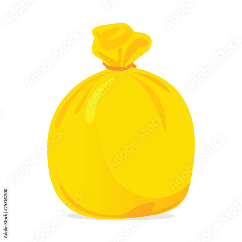 yellow bag plastic waste, garbage bags plastic yellow, yellow plastic trash bag illustration