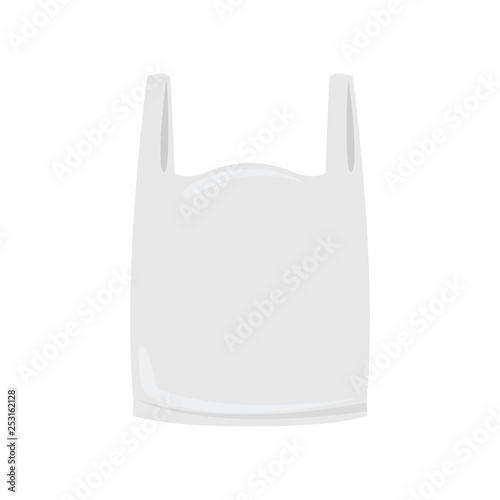 white or grey bag plastic illustration on white background