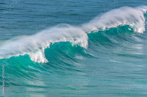 big ocean waves in windsy weather © Redfox1980