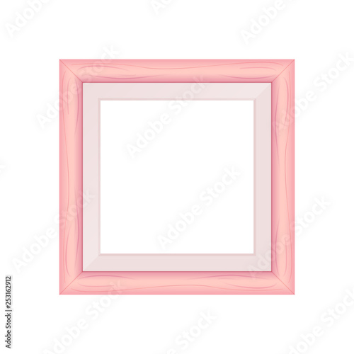 framework pink pastel wooden blank for picture  image of square frames pink soft color square isolated on white background  blank vintage frame image cute  empty frames picture chic luxury on white