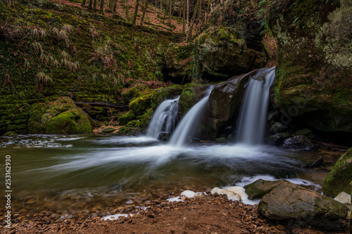 The Schiessent  mpel is a small and picturesque waterfall on the Black Ernz river. Mullerthal - Luxembourg   s Little Switzerland.