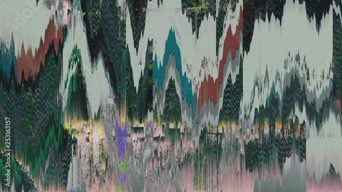 Abstract Screen Digital Pixel Sorting Noise Glitch Error Damage Background