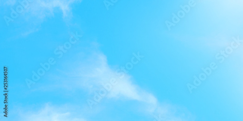 Beautiful blue sky with white clouds. Nature abstract background.