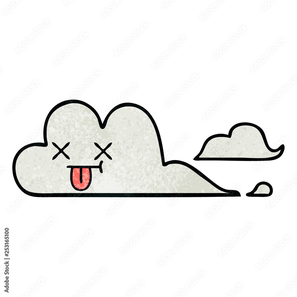 retro grunge texture cartoon cloud retro grunge texture cartoon cloud