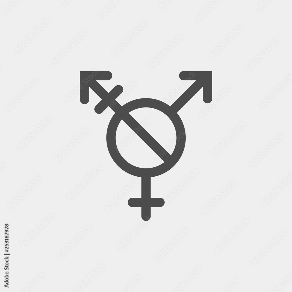 Agender Vector Sign Alternative Version Transgender Symbol Including The Known No Slash To Indicate Agender Inclusion Within Symbol Generally For Emphasis Of It In Agender Awareness Identification Stock Vector Adobe Stock