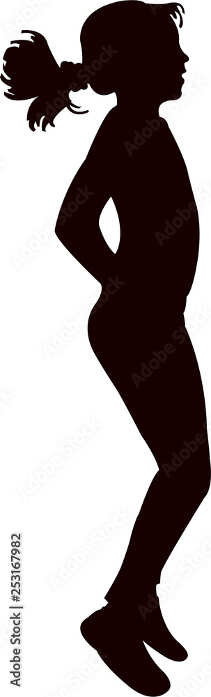 a girl jumping body silhouette vector a girl jumping body silhouette vector
