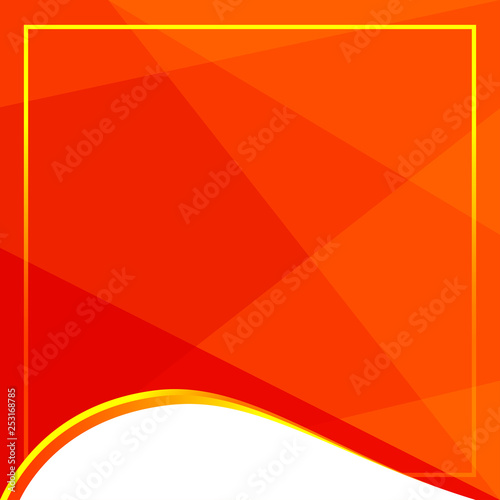 red template banner with golden glitter frame on soft red geometric background, gold frame on red for advertising promotion special sale discount on media social online marketing products cosmetics