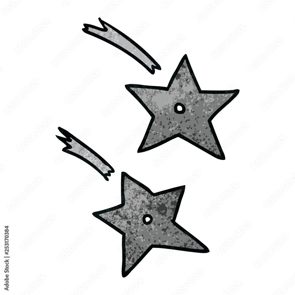 textured cartoon doodle of ninja throwing stars textured cartoon doodle of ninja throwing stars