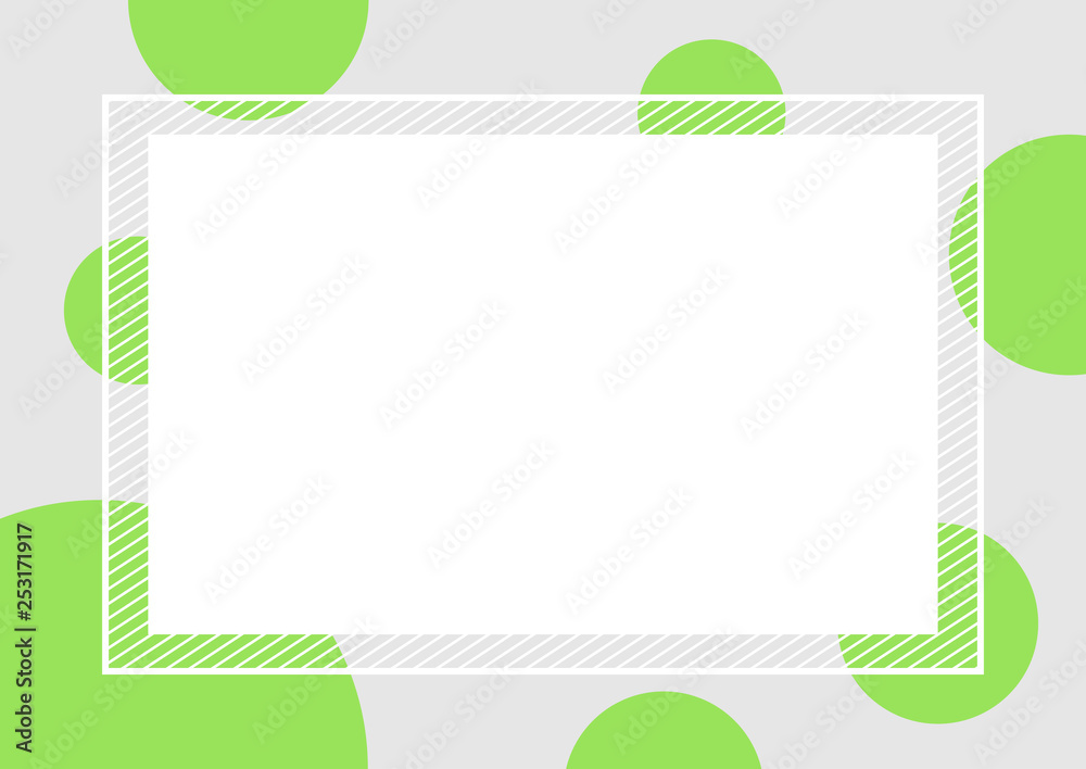 Stockvector empty banner frame polka dot green colors square