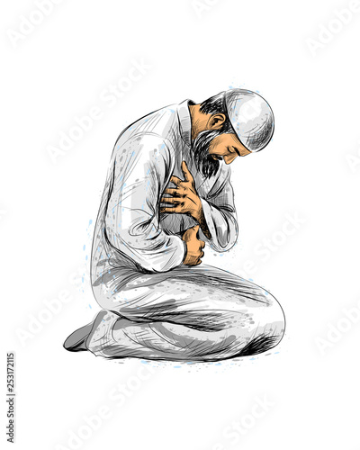 Muslim man praying