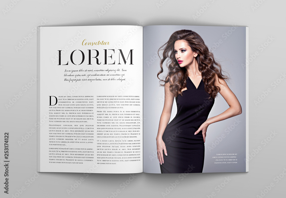 Modello Rivista Aperta Photoshop Gratis Crea, Stampa E Vendi Libri E