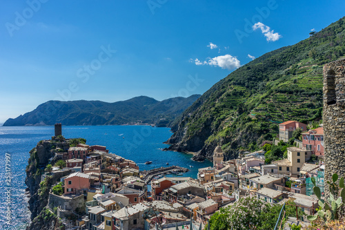 The townscape and cityscape of Vernazza, Cinque Terre, Italy