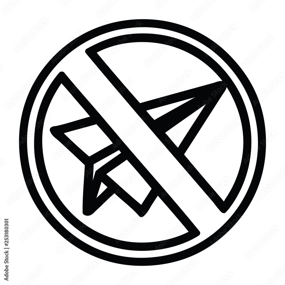 paper plane ban icon paper plane ban icon