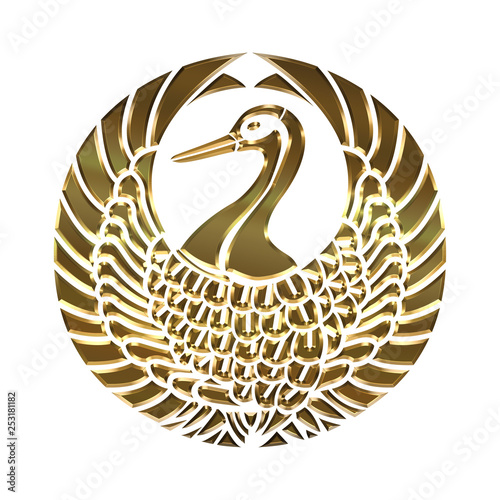 旗古布家紋鶴鷺サギ