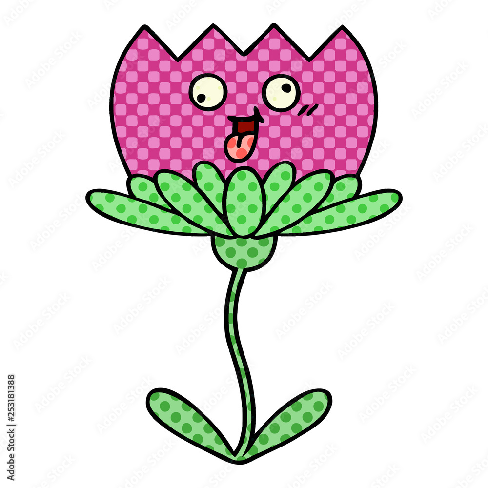 comic book style cartoon flower comic book style cartoon flower