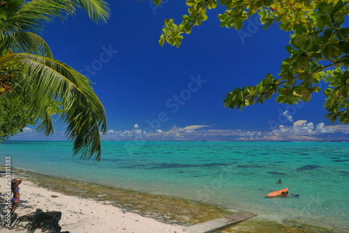 Photo lagon de moorea polynesie