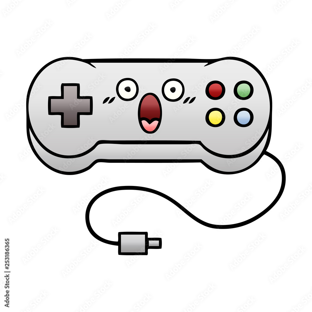 gradient shaded cartoon game controller gradient shaded cartoon game controller