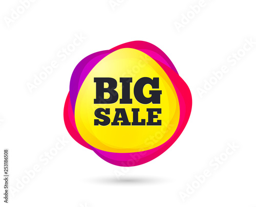 Gradient shopping banner. Big sale sign icon. Special offer symbol. Sales tag. Abstract template for design. Vector