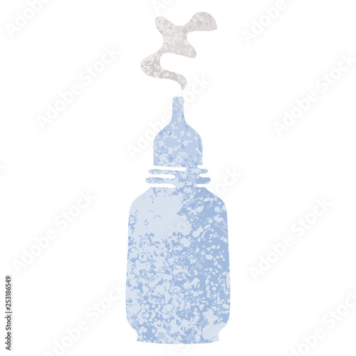 quirky retro illustration style cartoon glass bottled potion