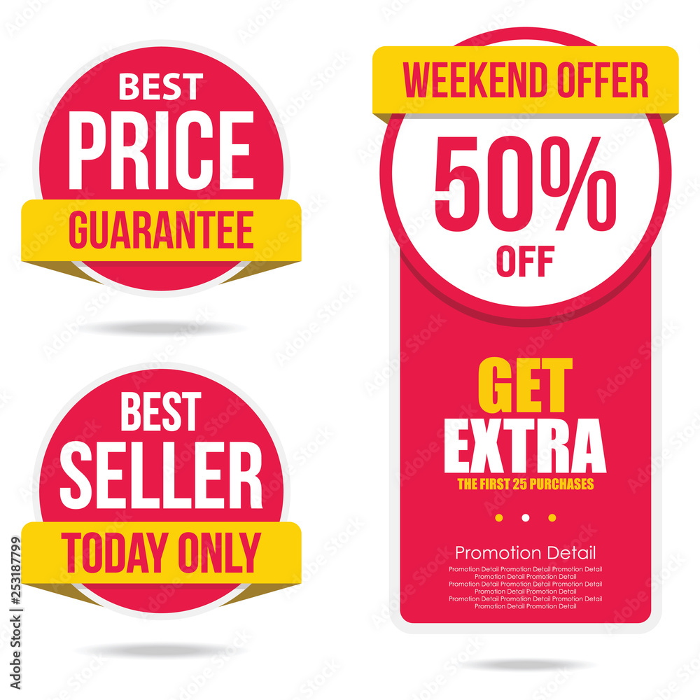 Label Promotion Sale Sticker Template. Discount Up to 50%. Vector Template Sticker Sale Promotion. Label Promotion Sale Sticker Template. Discount Up to 50%. Vector Template Sticker Sale Promotion.