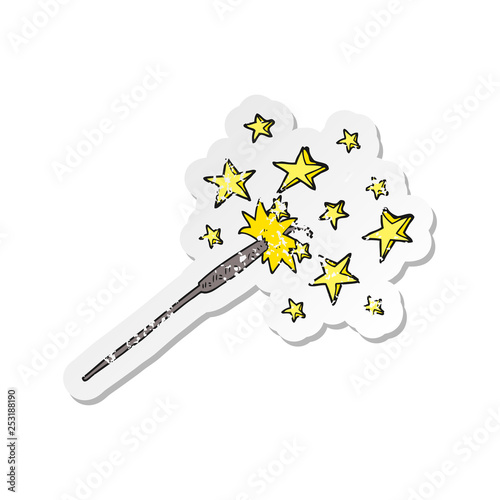 retro distressed sticker of a cartoon sparkler