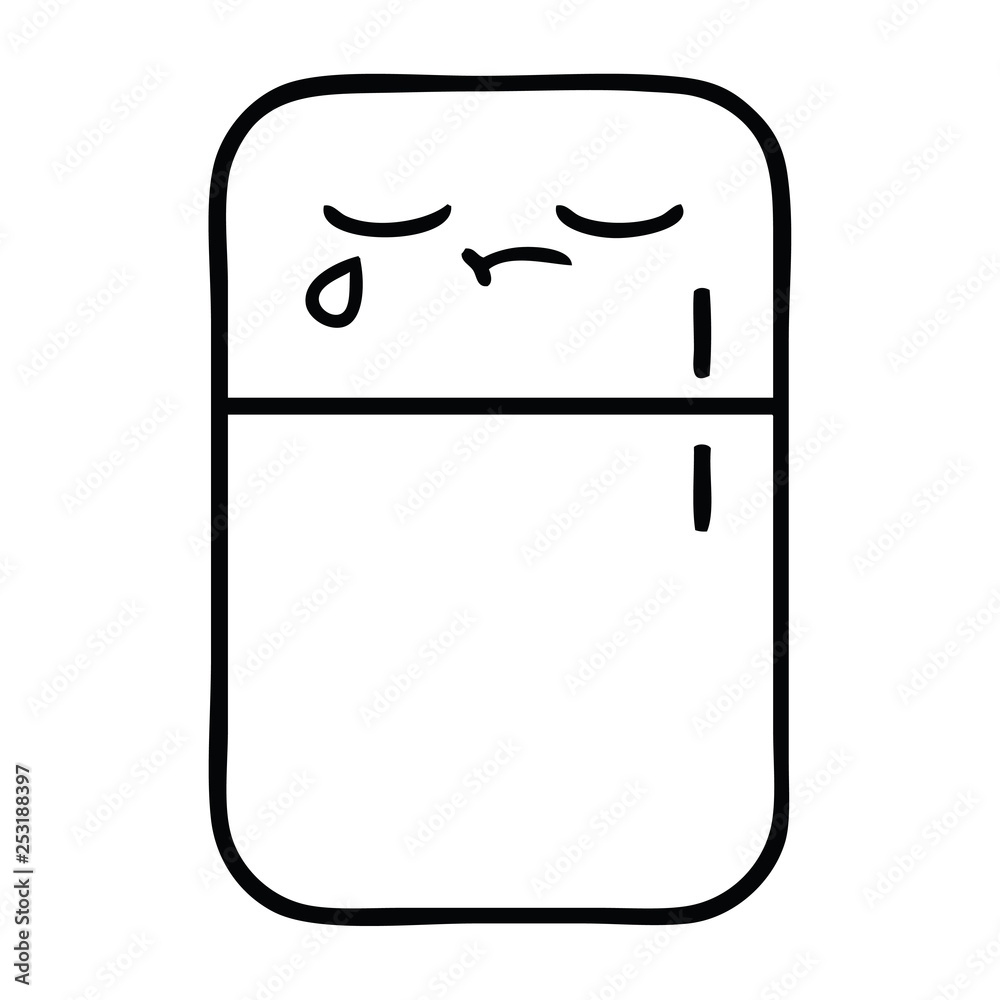line drawing cartoon fridge freezer line drawing cartoon fridge freezer