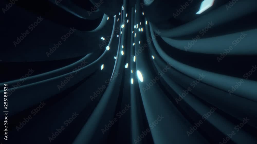 Wires cables binary fly through data internet power electric circuit fiber seamless loop 4k animation