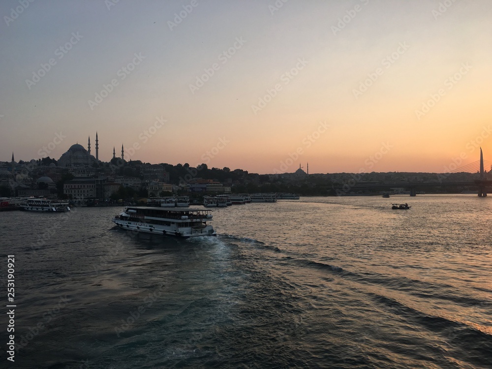 Sunset in Istanbul, Turkey Sunset in Istanbul, Turkey
