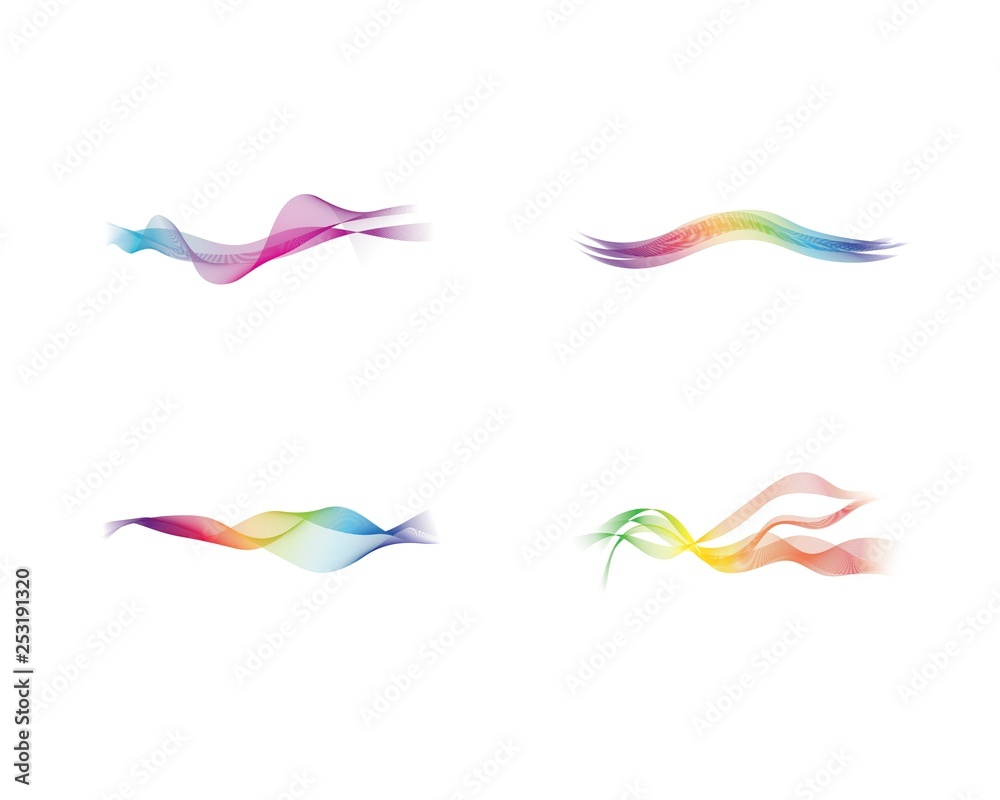 Obraz premium Wave line illustration design