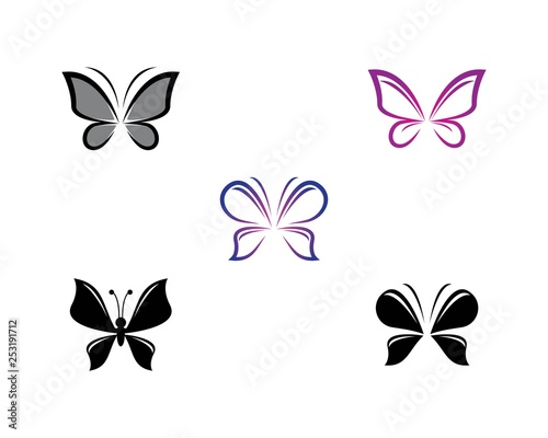 Fototapeta Naklejka Na Ścianę i Meble -  Butterfly logo template
