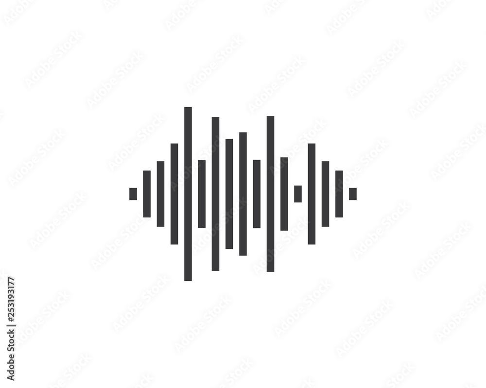 Sound wave logo template Sound wave logo template