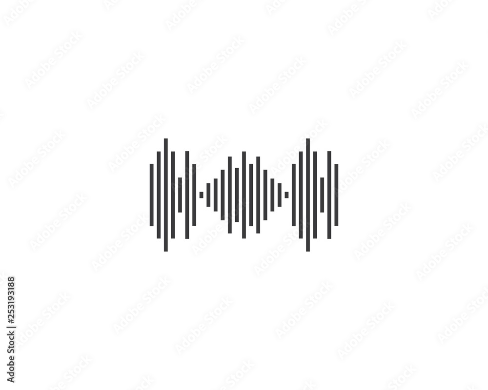 Sound wave logo template Sound wave logo template