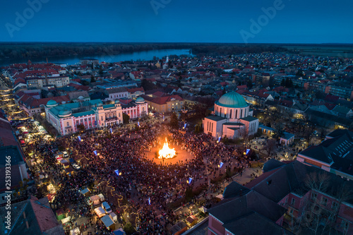 Fotografie Mohacsi Busojaras  carnival for spring greetings