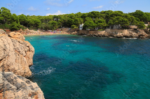 beautiful beach with turquoise sea water, Cala Gat, Majorca, Spain