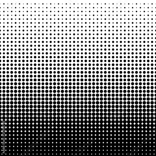 Seamless Screentone Graphics, Halftone Gradation, Dot Pattern, Black