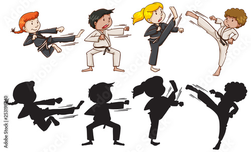 Set of karate kids