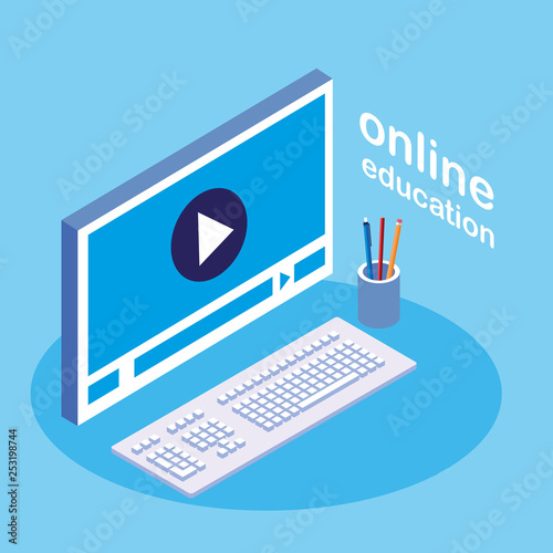 online education with desktop