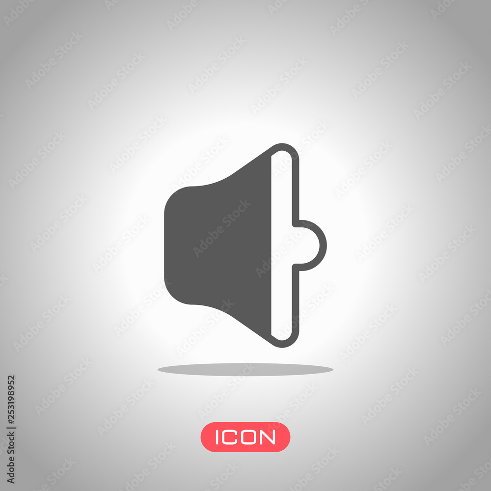 simple volume medium. Icon under spotlight. Gray background simple volume medium. Icon under spotlight. Gray background
