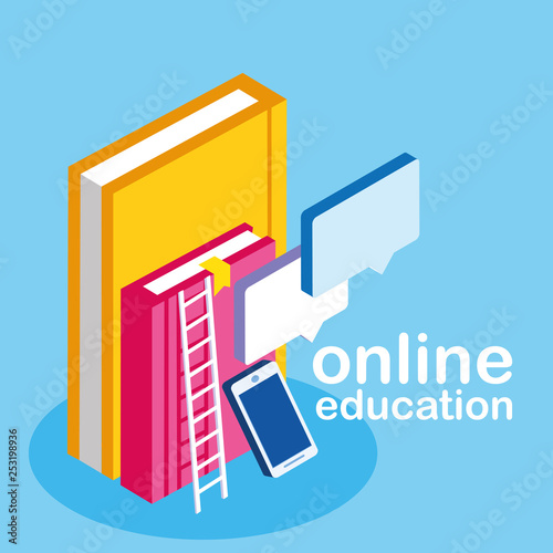 online education with smartphone and ebooks