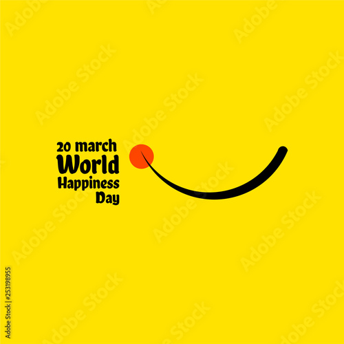 World Happiness Day Vector Template Design Illustration