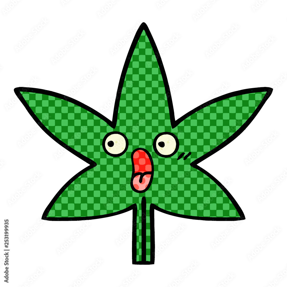 comic book style cartoon marijuana leaf comic book style cartoon marijuana leaf