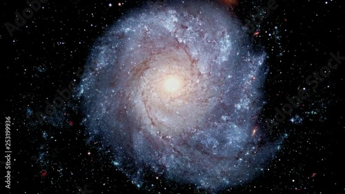 Spiral Galaxy Spinning Full Circle (Seamless Looping)