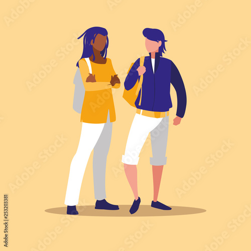 masculine professional couple models interracial characters